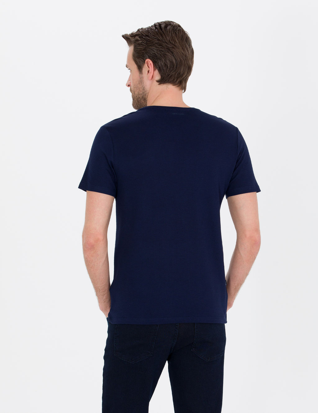 Lacivert Slim Fit Basic Ti__rt
