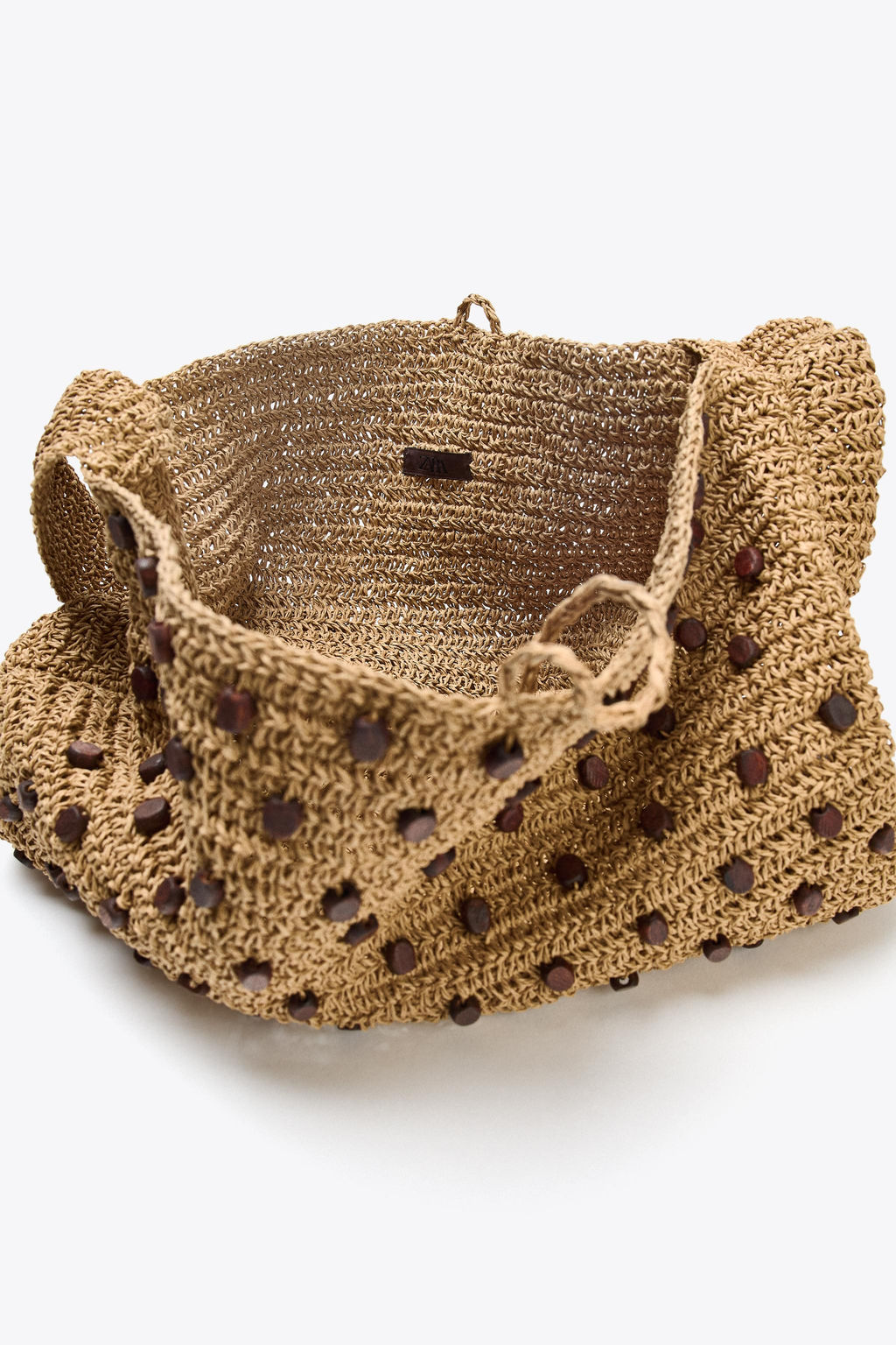 BEADED WOVEN TOTE BAG - Zara фото 5