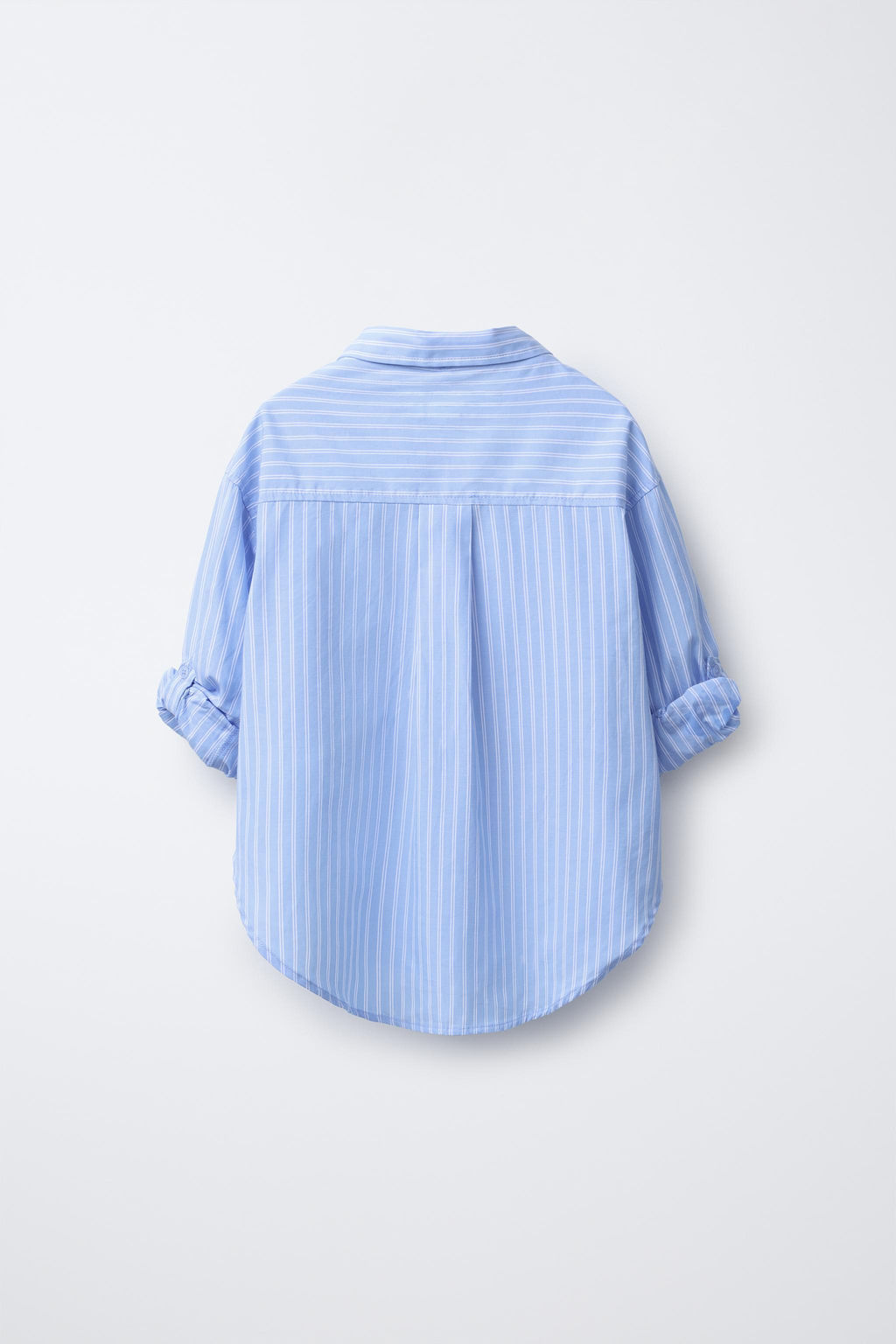 STRIPED POPLIN SHIRT AND RIBBED T-SHIRT PACK - Zara фото 3