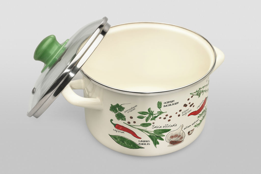 ГЛУБОКАЯ КАСТРЮЛЯ СТАНДАРТ СО СТЕКЛ. КРЫШКОЙ СПЕЦИИ 5 л (22 см) - Metrot фото 2