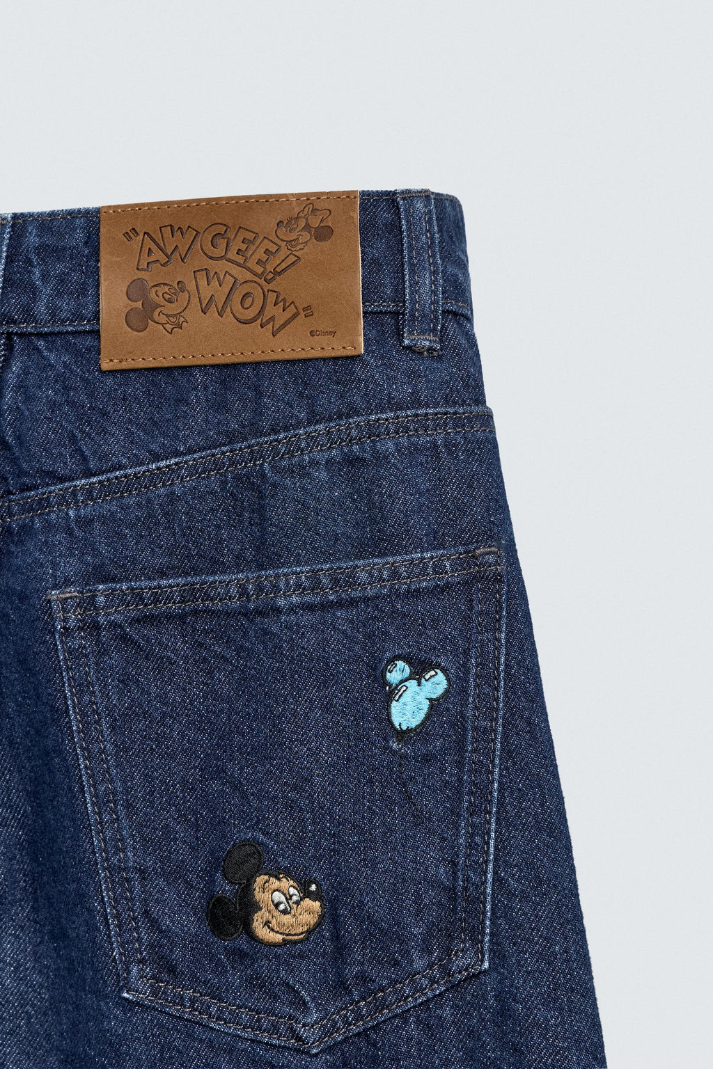 EMBROIDERED WIDE-LEG JEANS HARRY LAMBERT FOR ZARA X DISNEY  фото 4