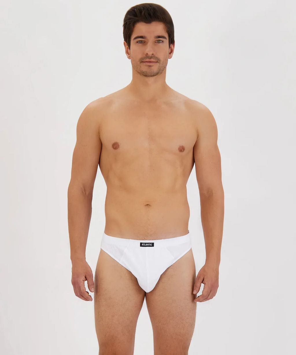 ATLANTIC 3BMP-322 Трусы спорт Basic - набор 3 шт. белый фото 8