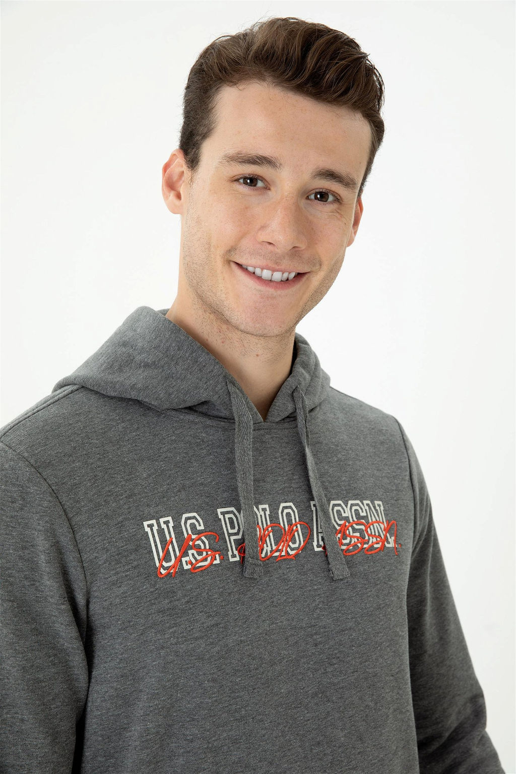 Мужской свитшот антрацитового меланжа - U.s. polo assn фото 8