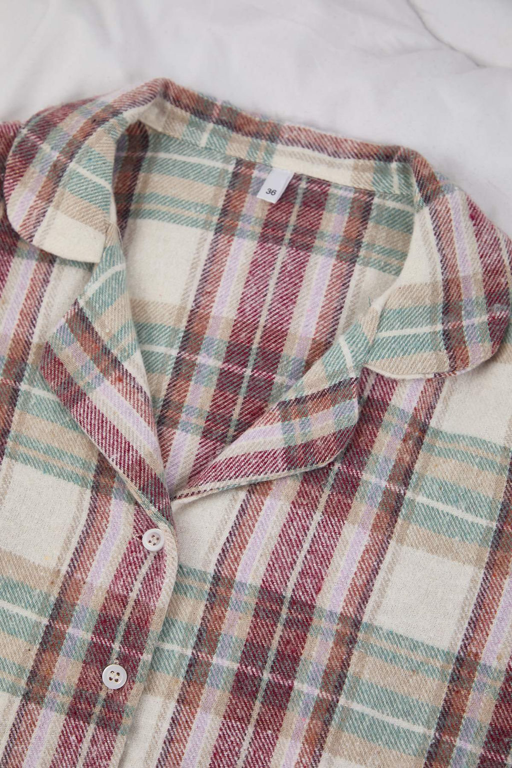 Cok Renkli Ekose / Kareli K?sl?k Kal?n Flanel Dokuma Pijama Tak?m? THMAW26PT00175 - Trendyolmilla фото 12