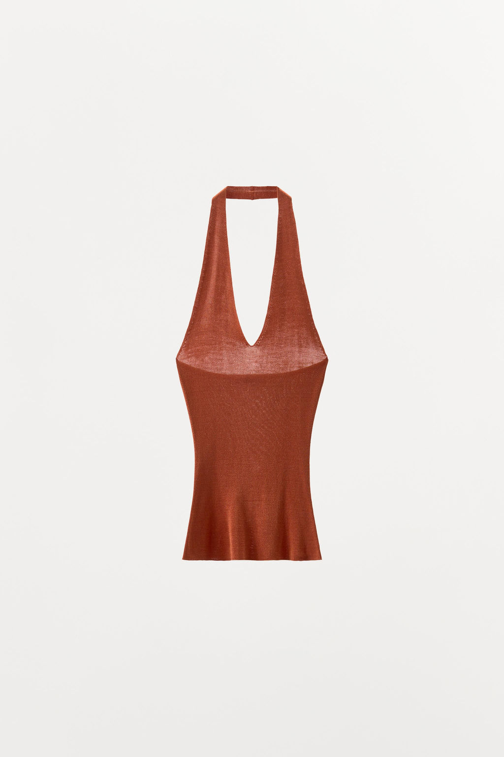 100% SILK SEAMLESS HALTER TOP - Zara фото 6