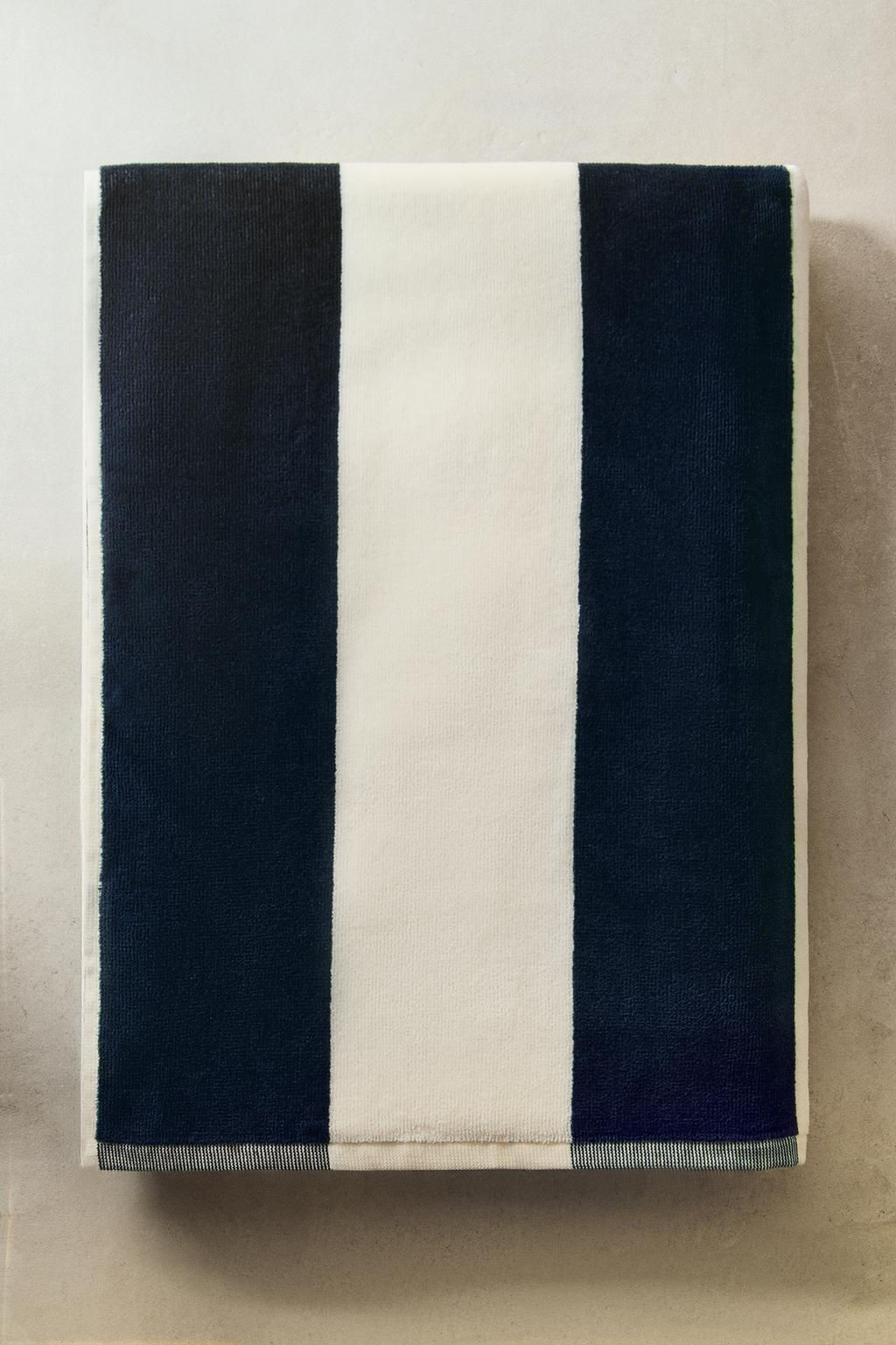 VELOUR BEACH TOWEL WITH WIDE STRIPES - Zara фото 8
