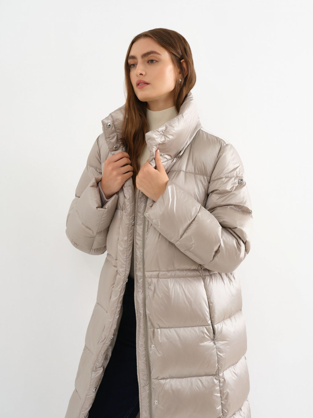 Conso/WDM 230566 - mist Пуховое пальто  фото 6