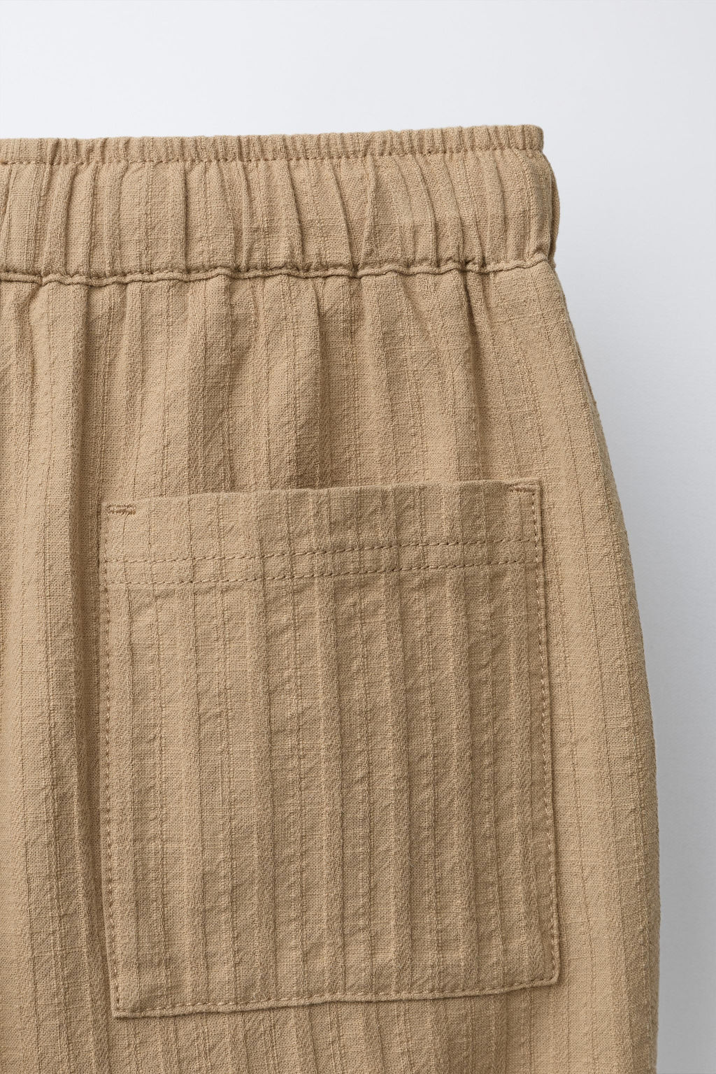 PANTAL?N STRAIGHT PINZAS TEXTURA / Ocre - Zara фото 5