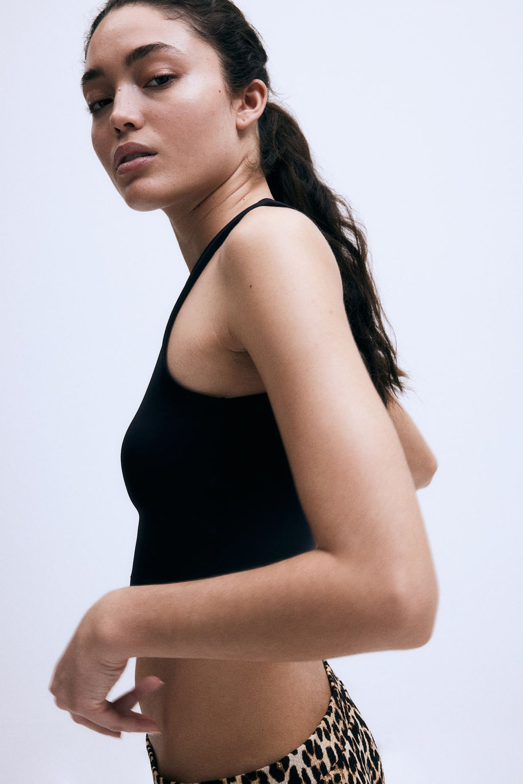 Top de microfibra cropped - H&m фото 4