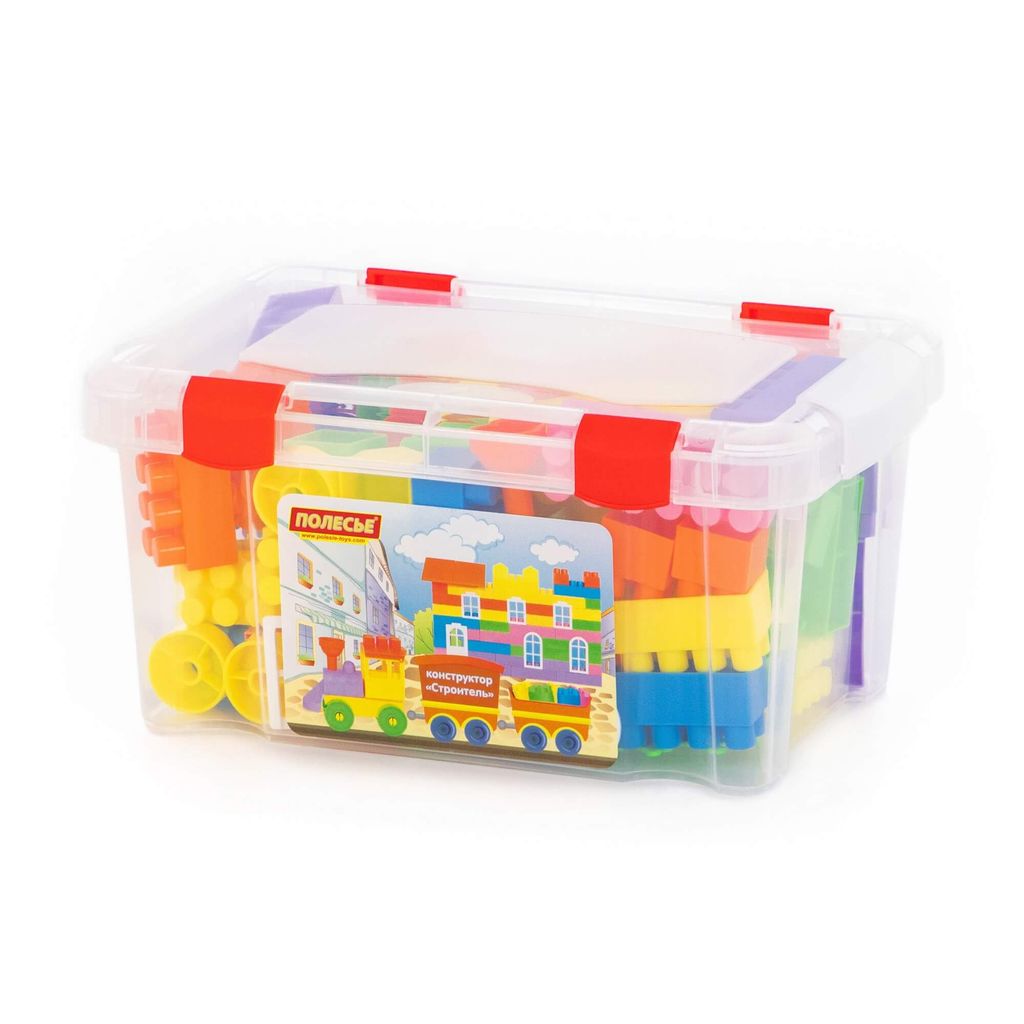 Конструктор Строитель (75 элементов) (в контейнере) - Полесье фото 4