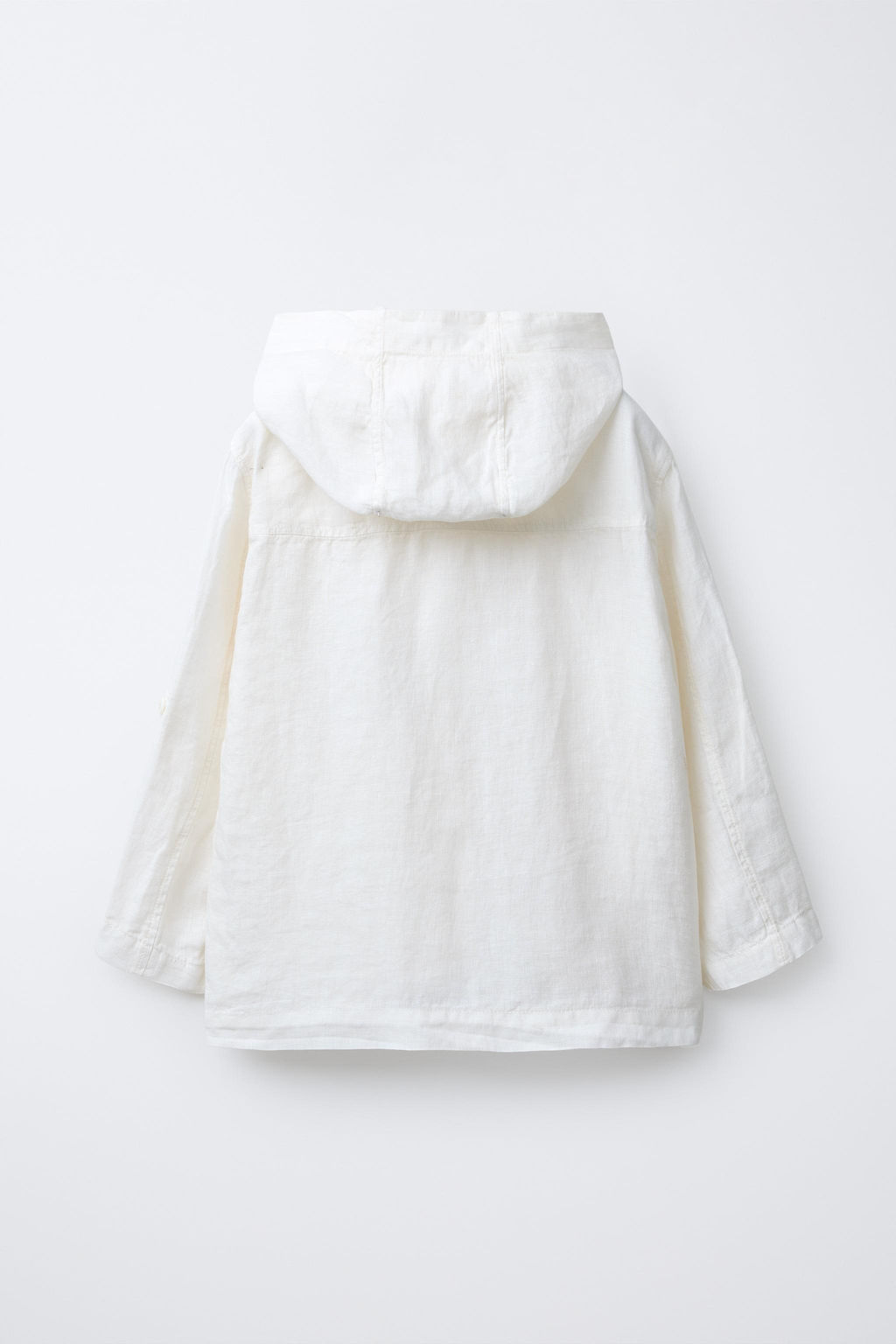 SOBRECAMISA CAPUCHA 100% LINO / Blanco - Zara фото 3