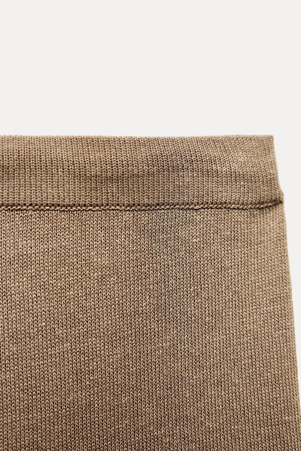 WIDE-LEG KNIT TROUSERS - Zara фото 10
