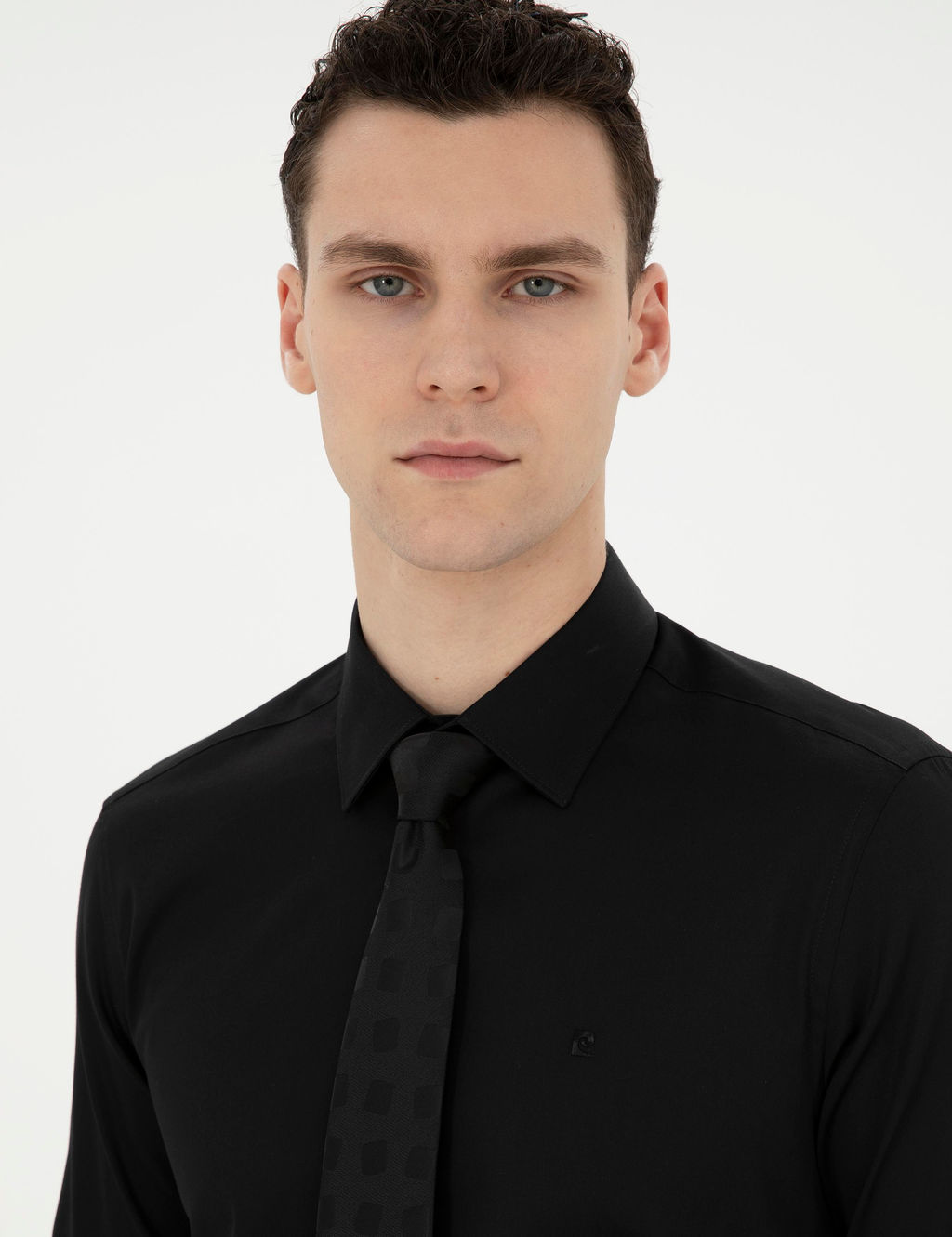 Siyah Slim Fit Uzun Kollu Basic G_mlek - Pierre cardin фото 9