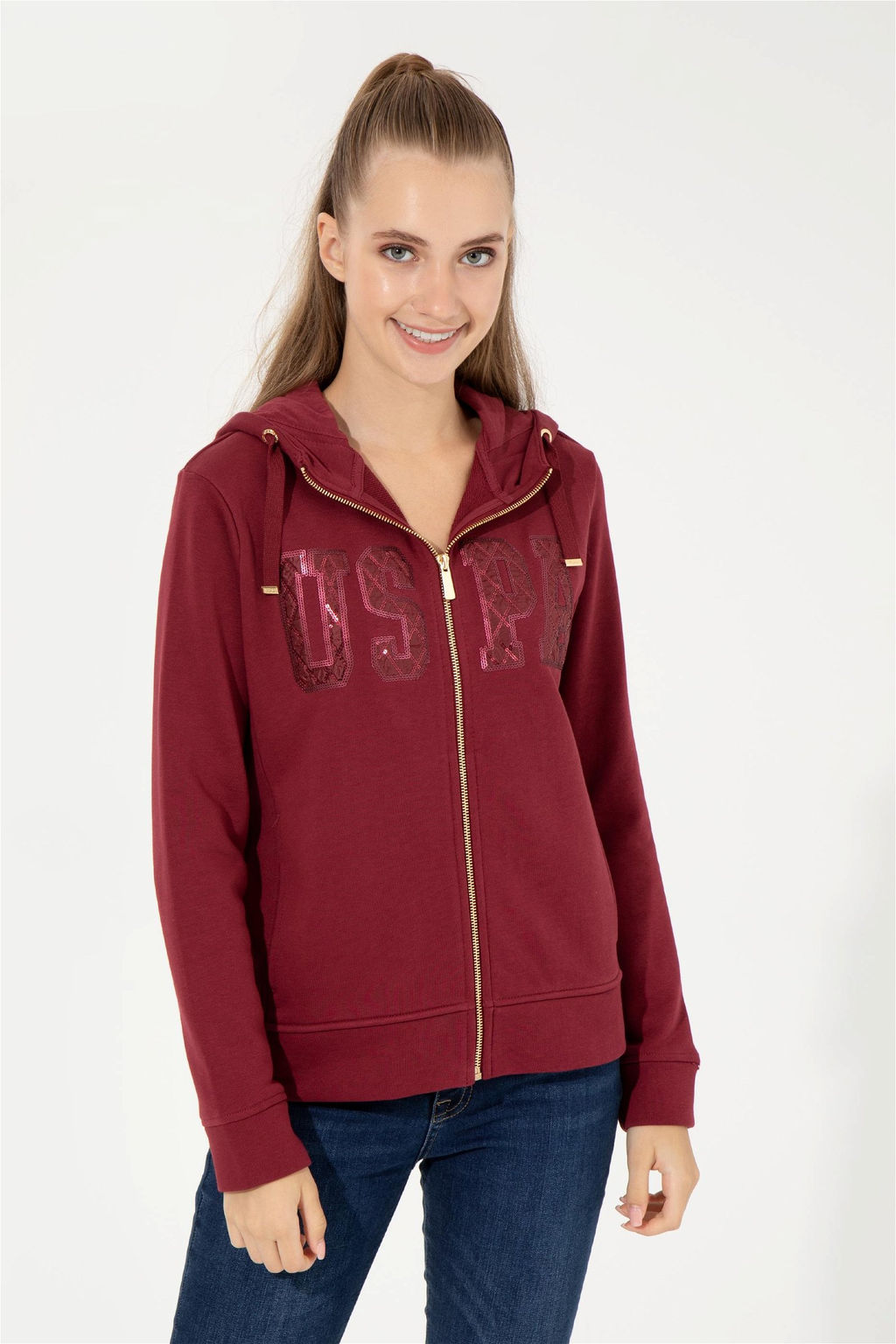 Женский базовый свитшот Cherry Неожиданная скидка в корзине - U.s. polo assn фото 2