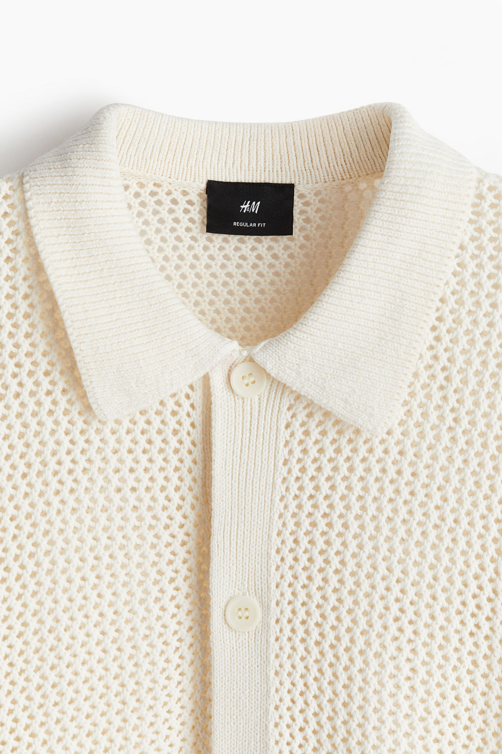 Camisa en punto pointelle Regular Fit - H&m фото 9