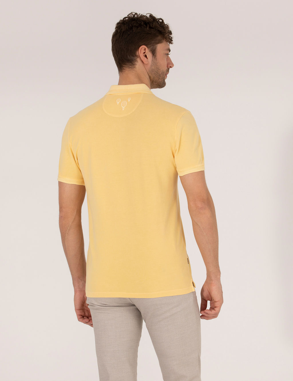 A__k Sar_ Slim Fit %100 Pamuk Polo Yaka Ti__rt