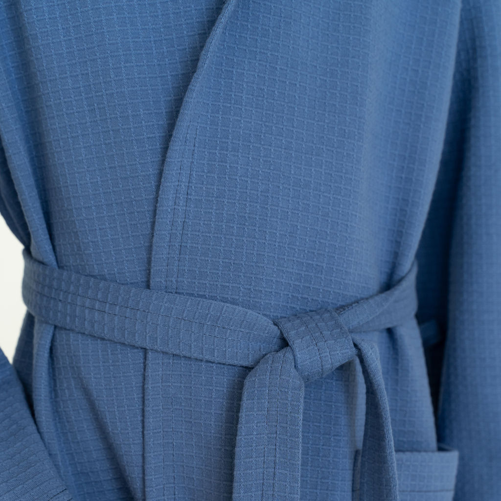 Халат детский вафельный джинс 914 (140, 72)