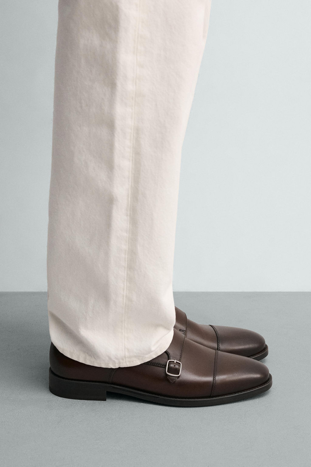 ZAPATO PIEL DOBLE HEBILLA / Marr?n - Zara фото 5