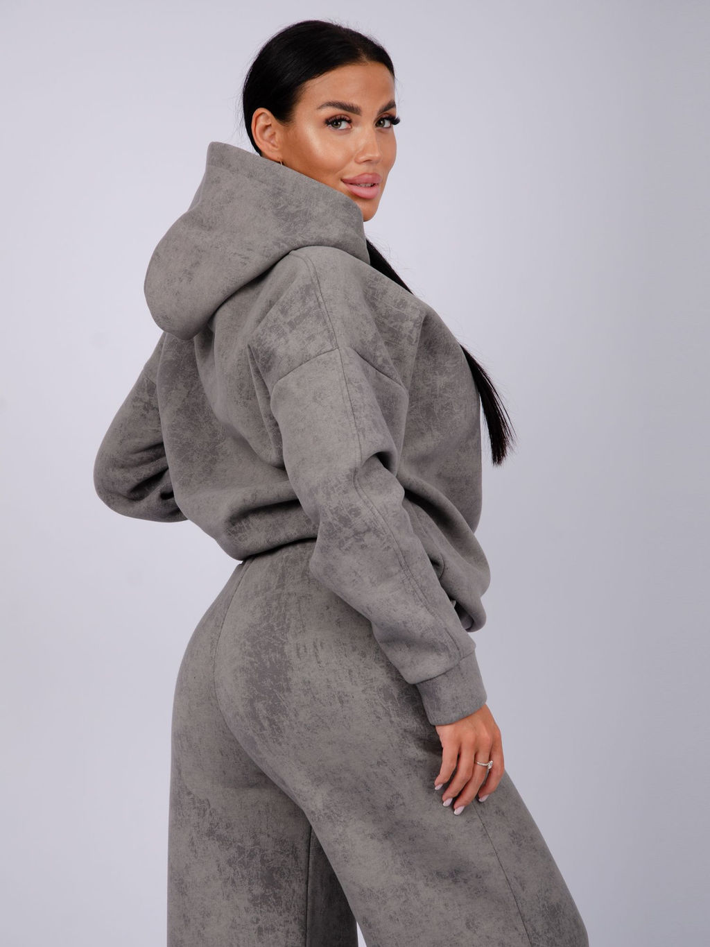 Костюм Винтаж чёрный, футер начес (М) - Малина фото 61