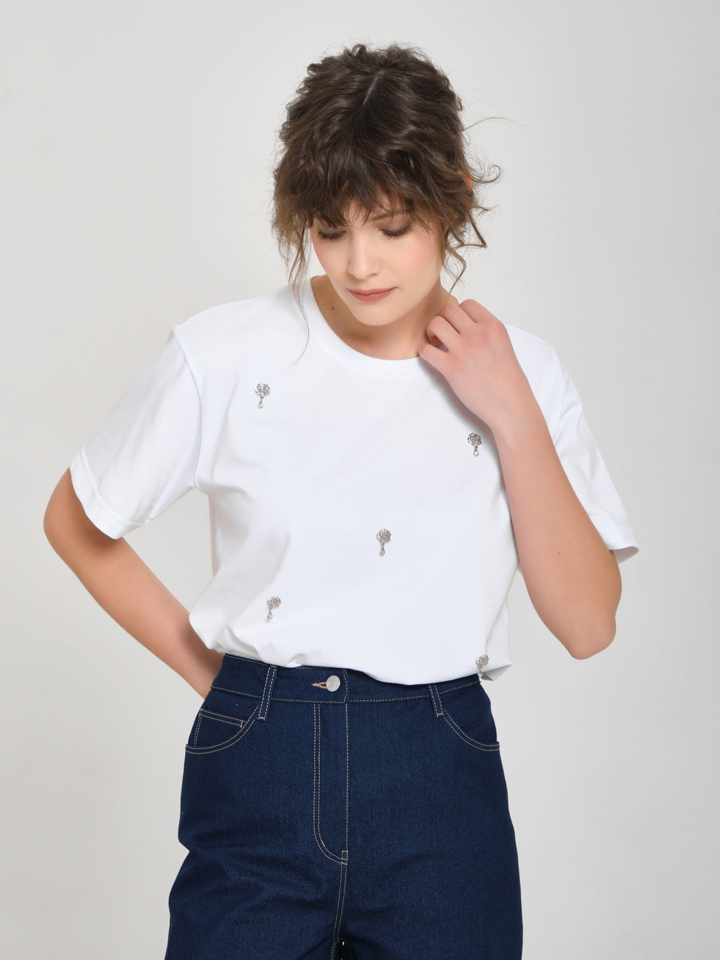 Футболка с отделкой - Stilla фото 3