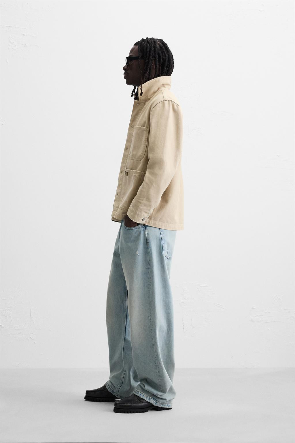 PAINT SPLATTER WASHED JACKET - Zara фото 4