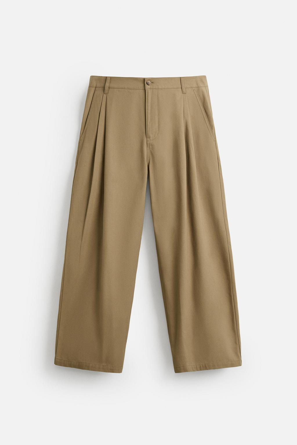 PLEATED WIDE-LEG TROUSERS - Zara фото 7
