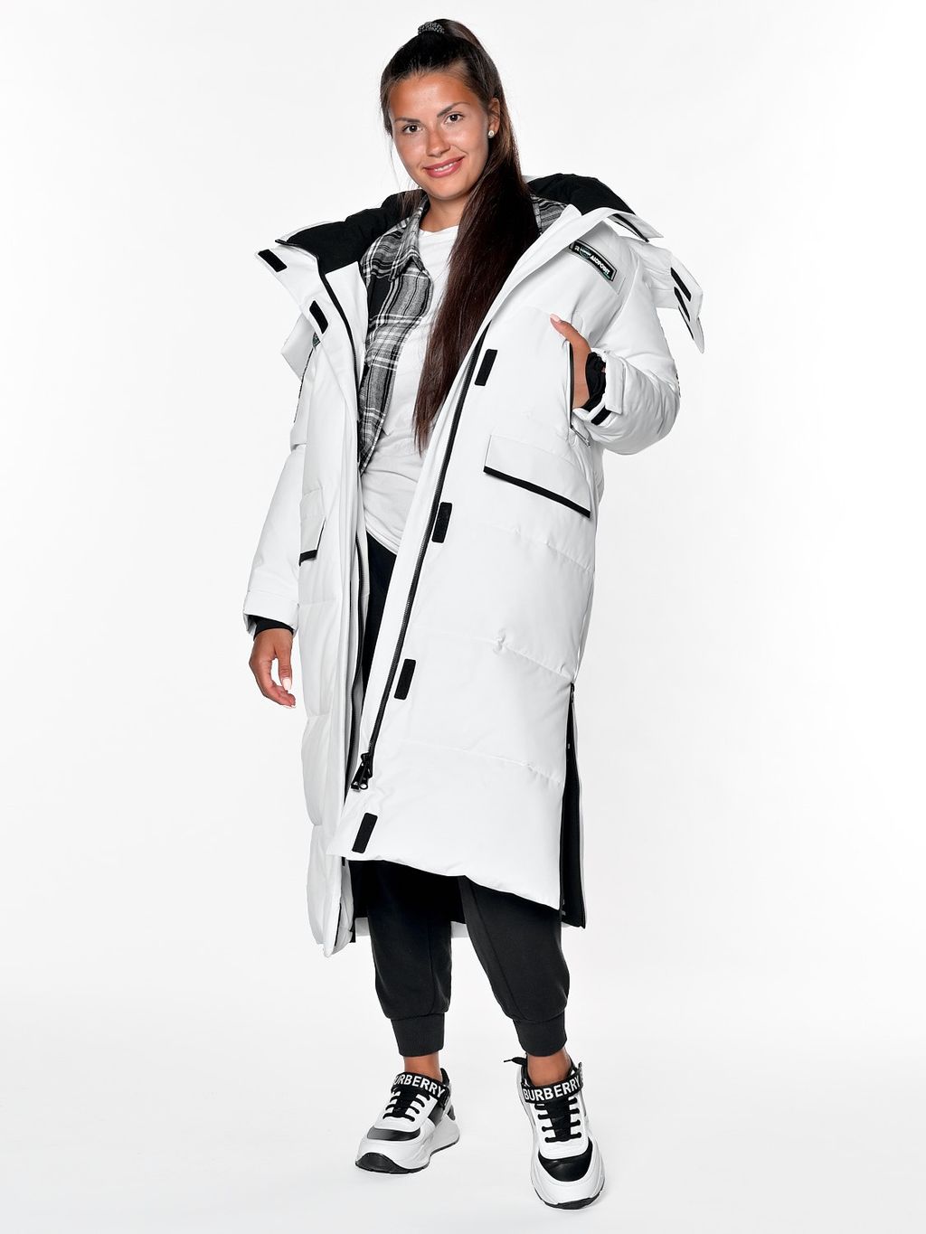Пальто B-8910 Белый - Snow headquarter фото 5