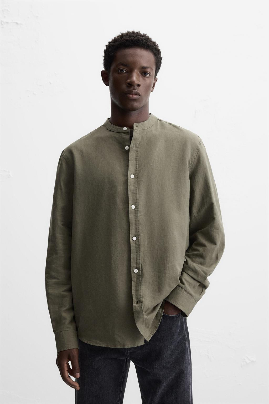 COTTON - LINEN SHIRT - Zara фото 33