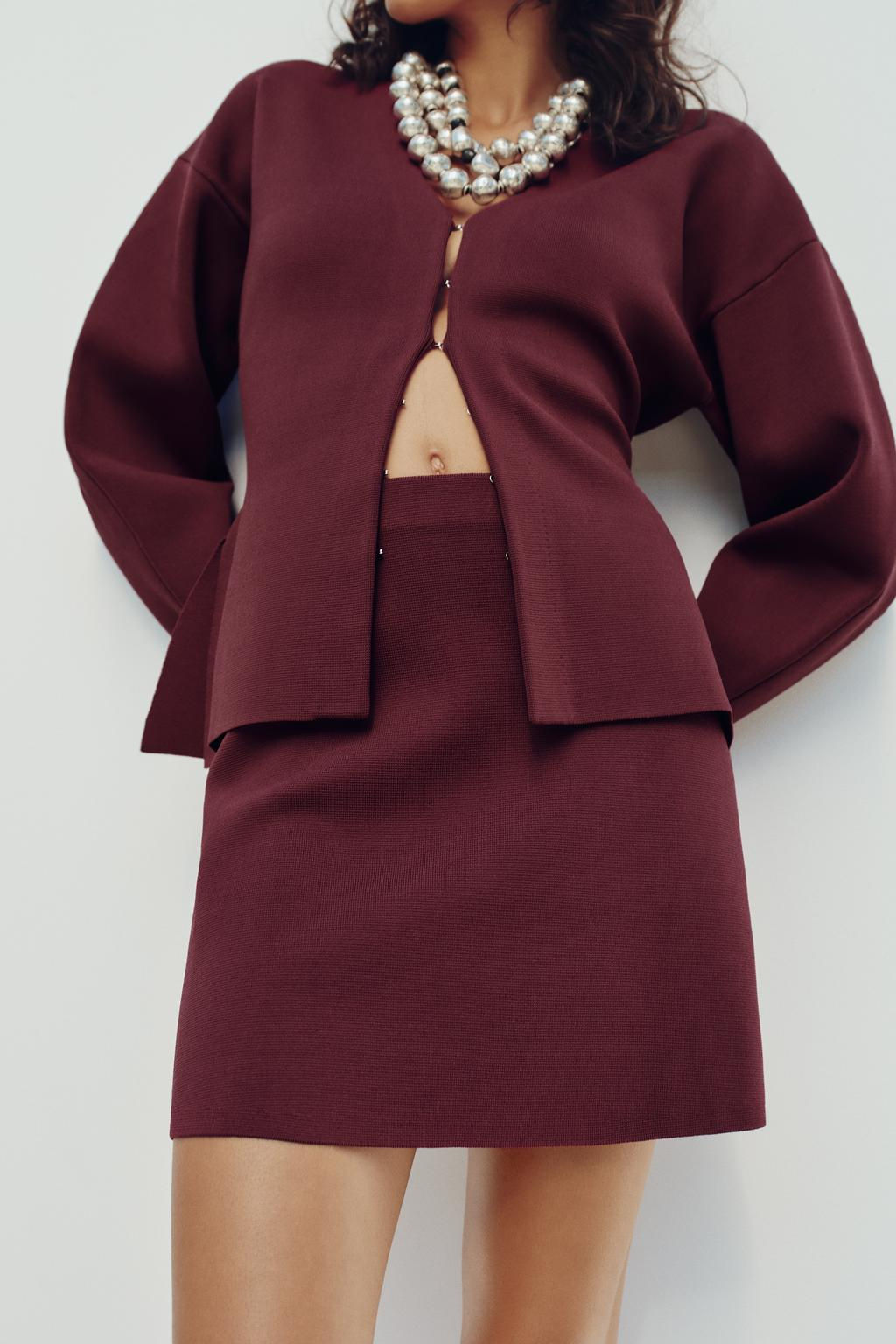 PLAIN KNIT MINI SKIRT - Zara фото 2