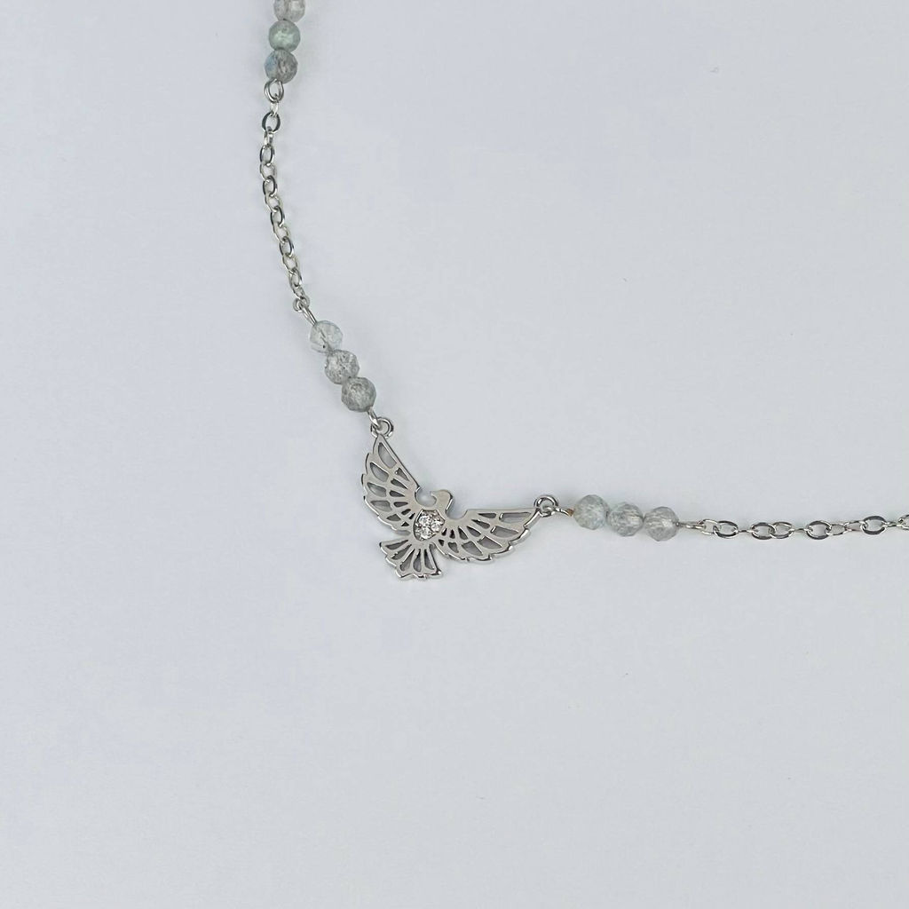 Колье на цепочке из Лабрадора 39 см +