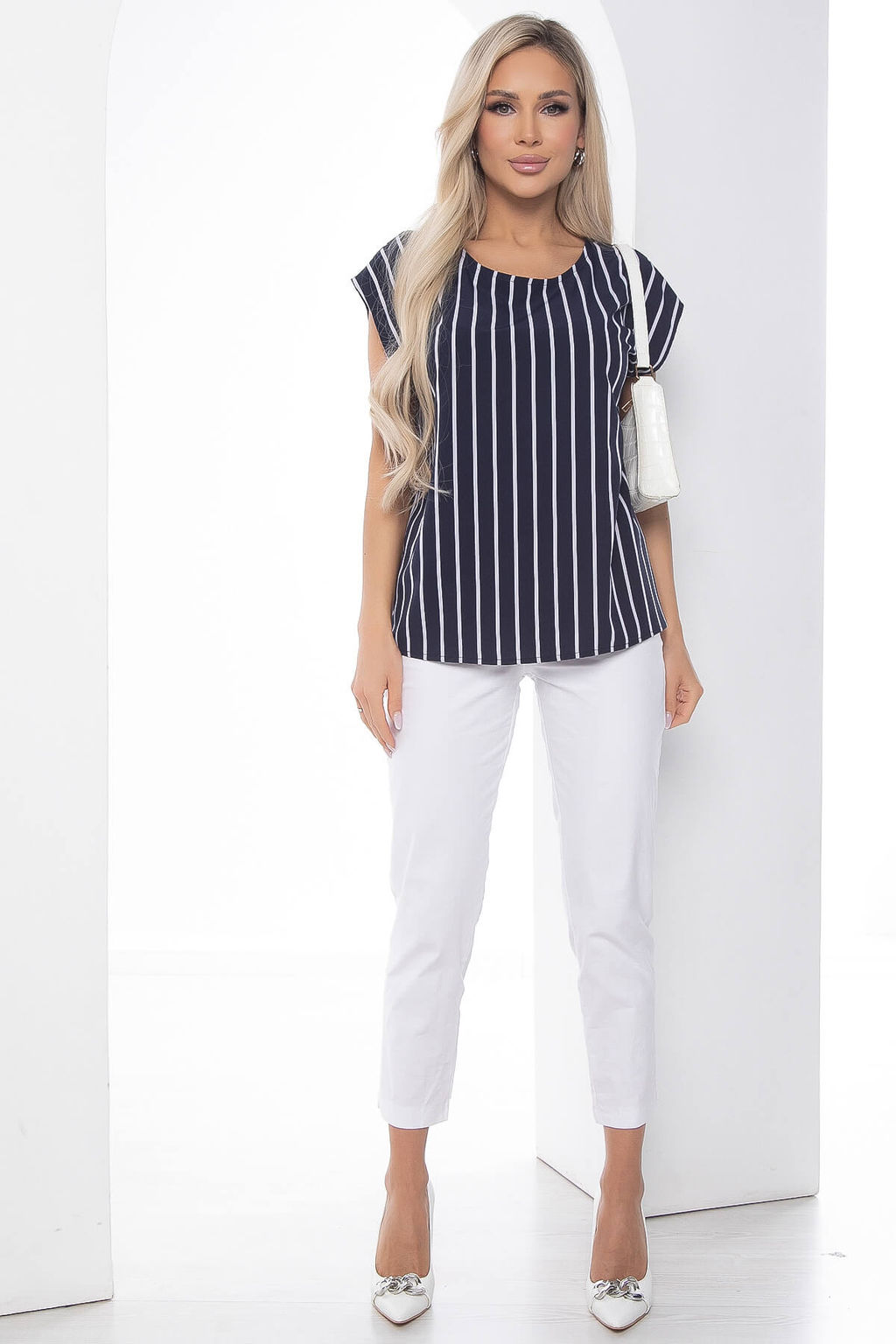 Блуза Стейси (синяя) Б10004 - Lt collection фото 3