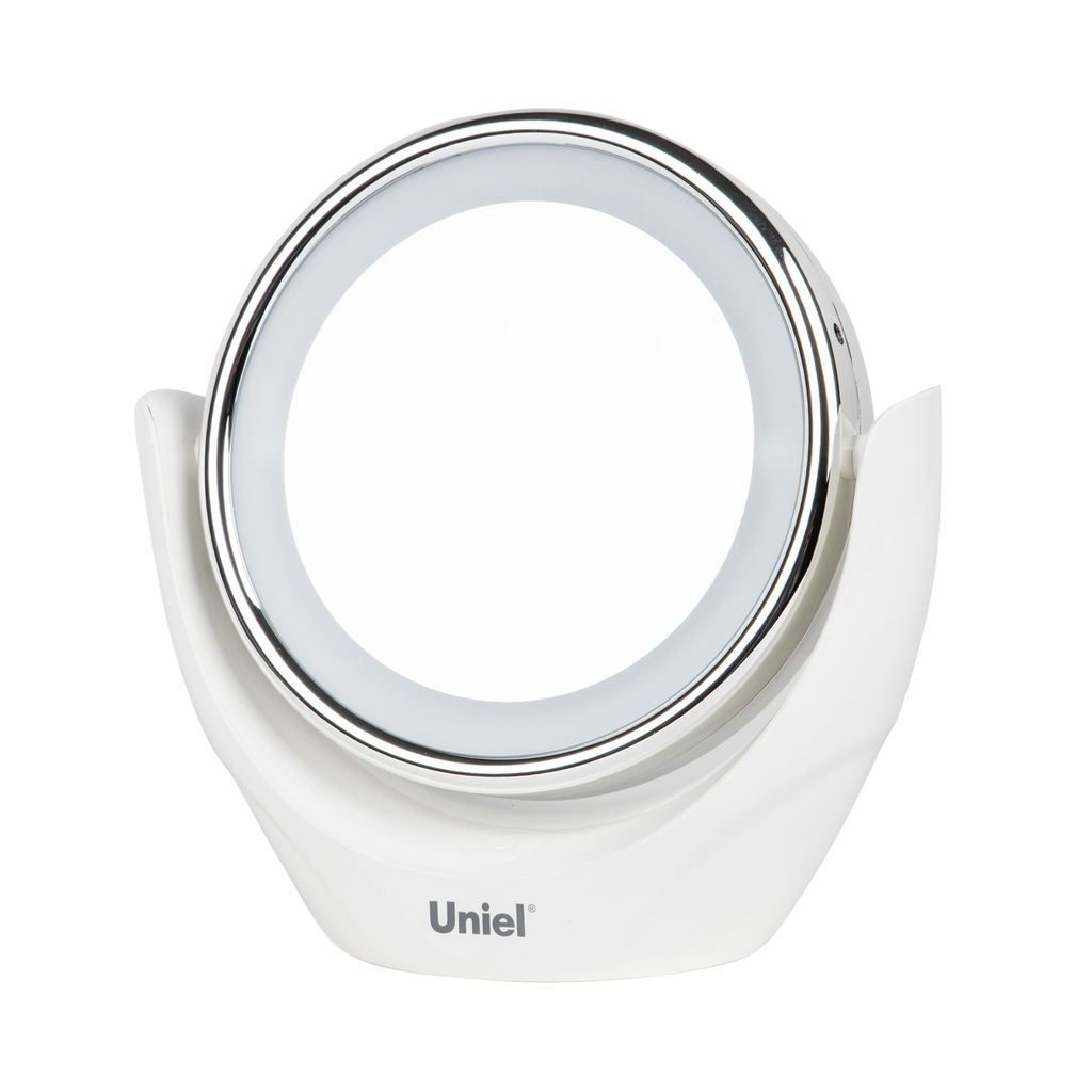 TLD-592 White/LED/13Lm/6000K/3АА Настольный светильник зеркало. На батарейках 3AA(не в/к). Сенсорный выключатель. Белый. ТМ Uniel - Volpe фото 3