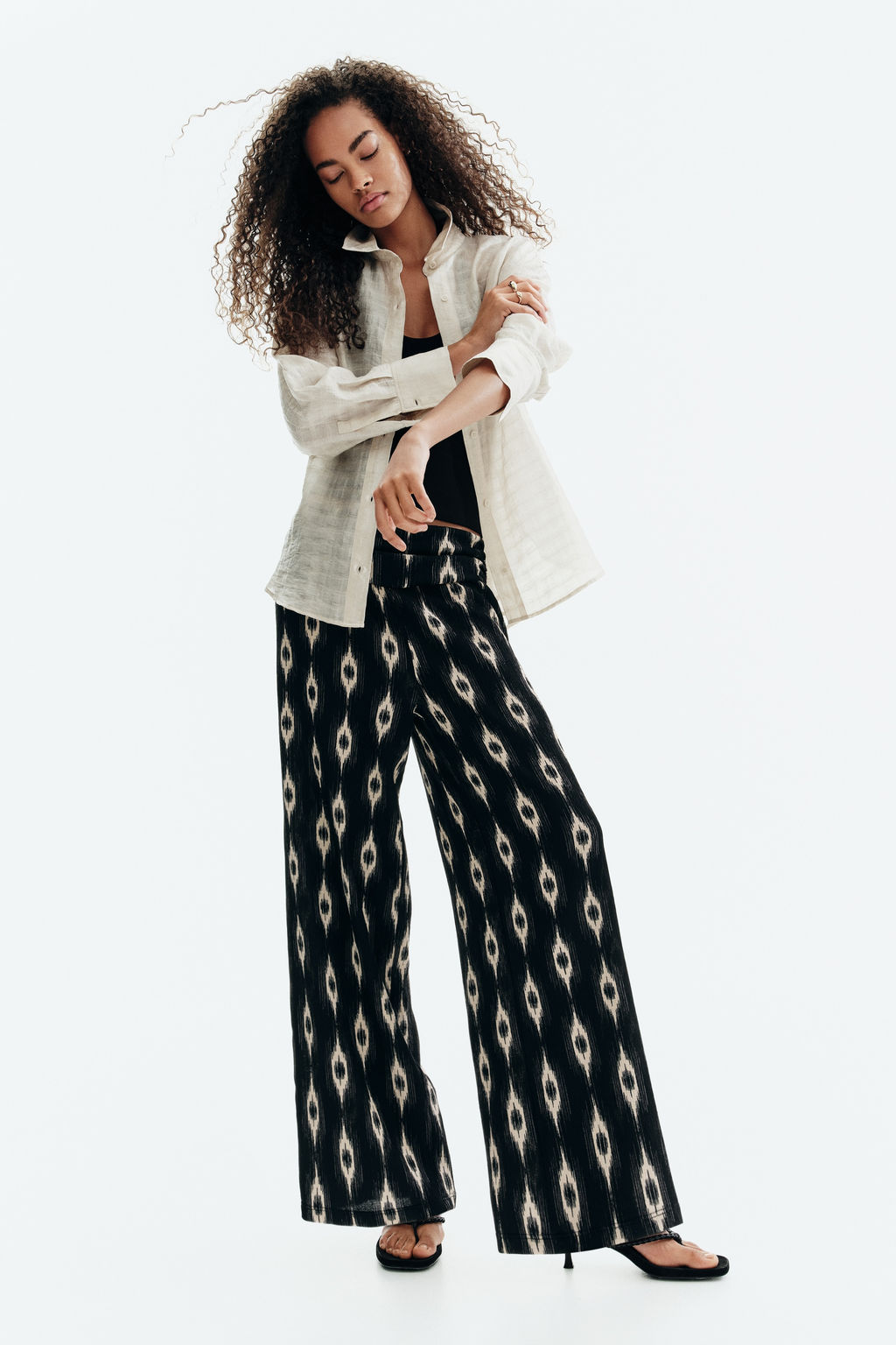 Pantal?n amplio con cintura fruncida - H&m фото 5