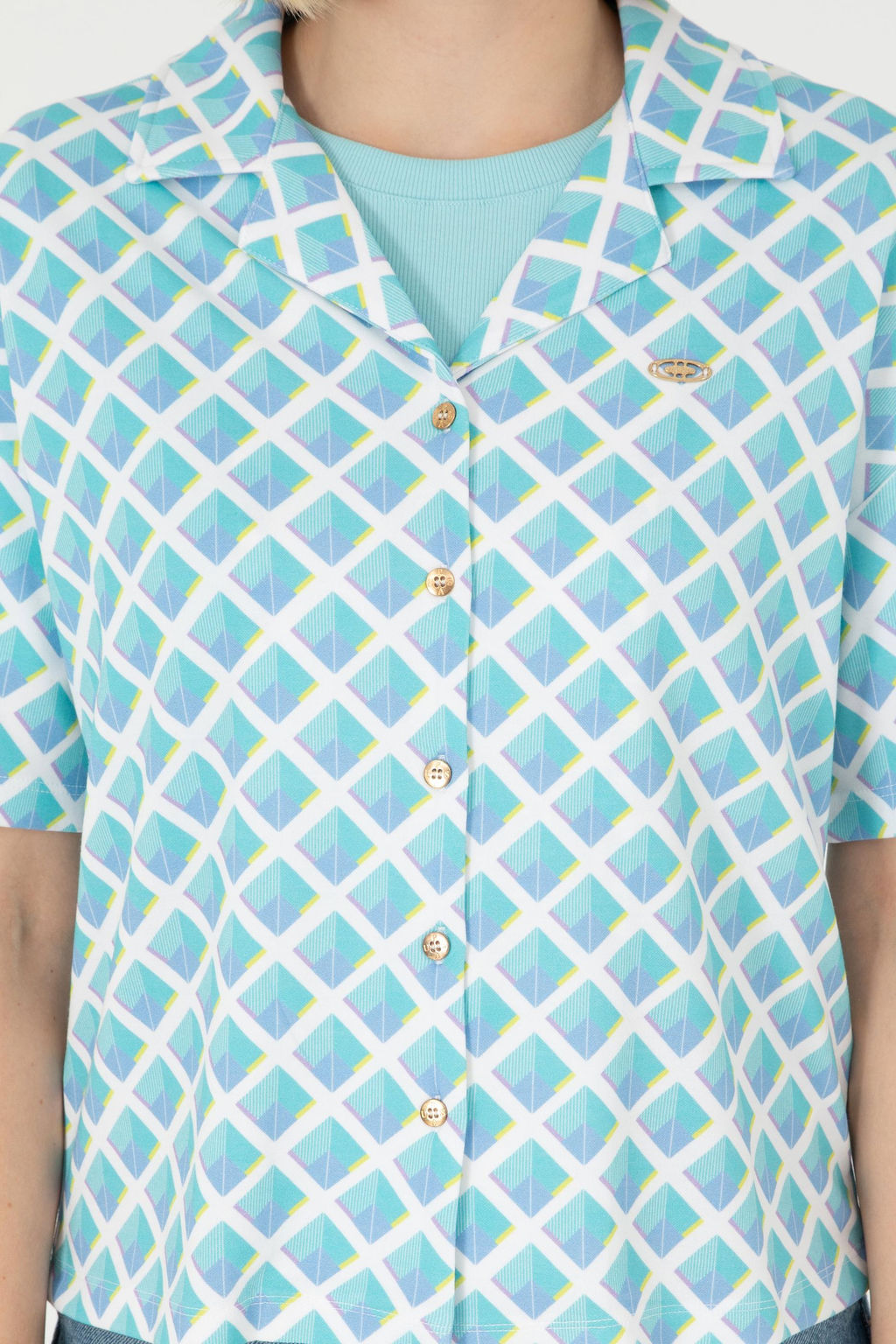 Женская мятная трикотажная рубашка Неожиданная скидка в корзине - U.s. polo assn фото 6