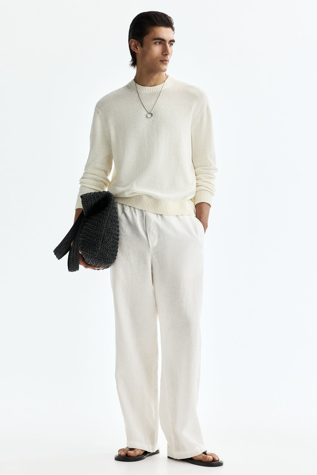 Pantal?n de lino Loose Fit - H&m фото 5