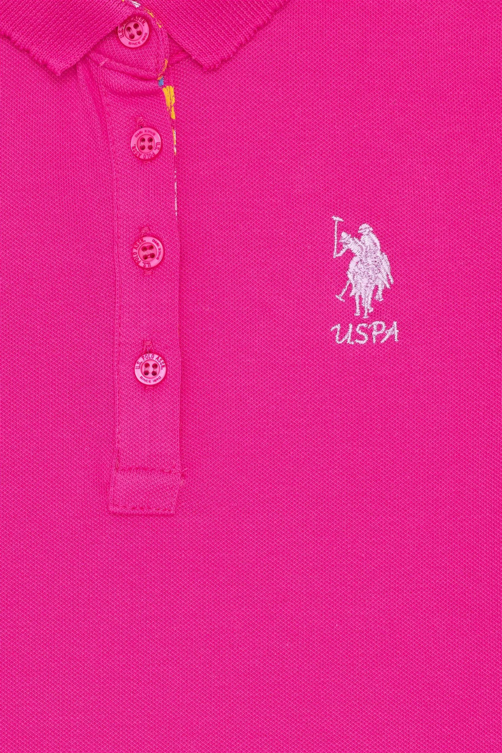 Базовая футболка цвета фуксии для девочки - U.s. polo assn фото 6