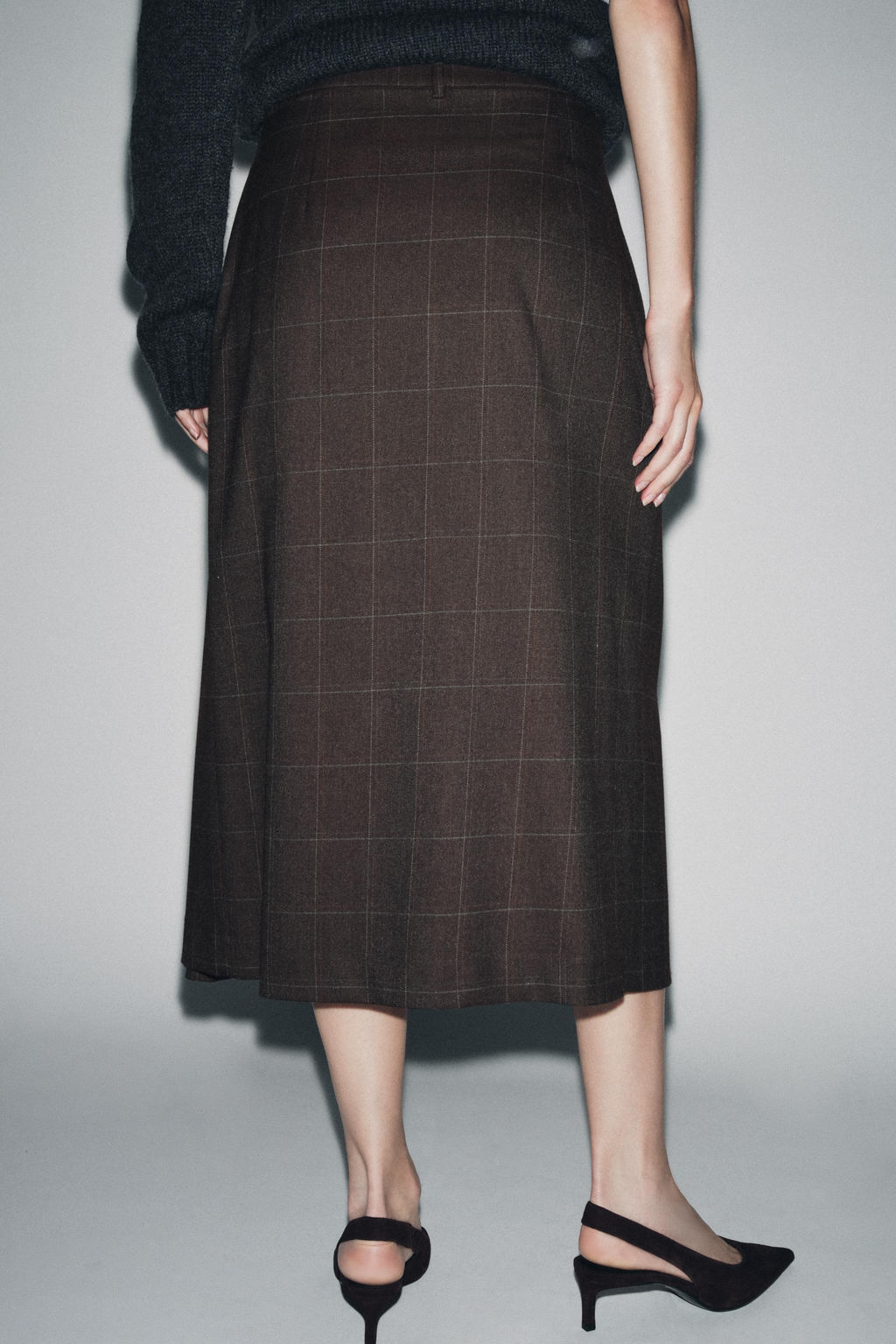ZW COLLECTION PLEATED CHECK SKIRT - Zara фото 3
