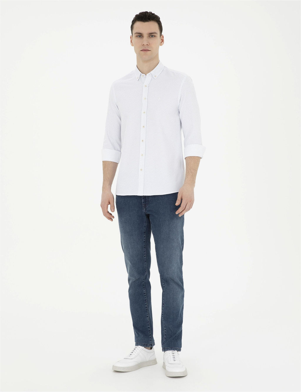Saks Slim Fit Uzun Kollu G_mlek - Pierre cardin фото 4