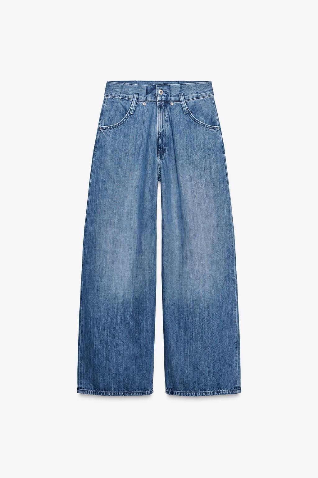 TRF HIGH-WAIST PAPERBAG JEANS - Zara фото 5