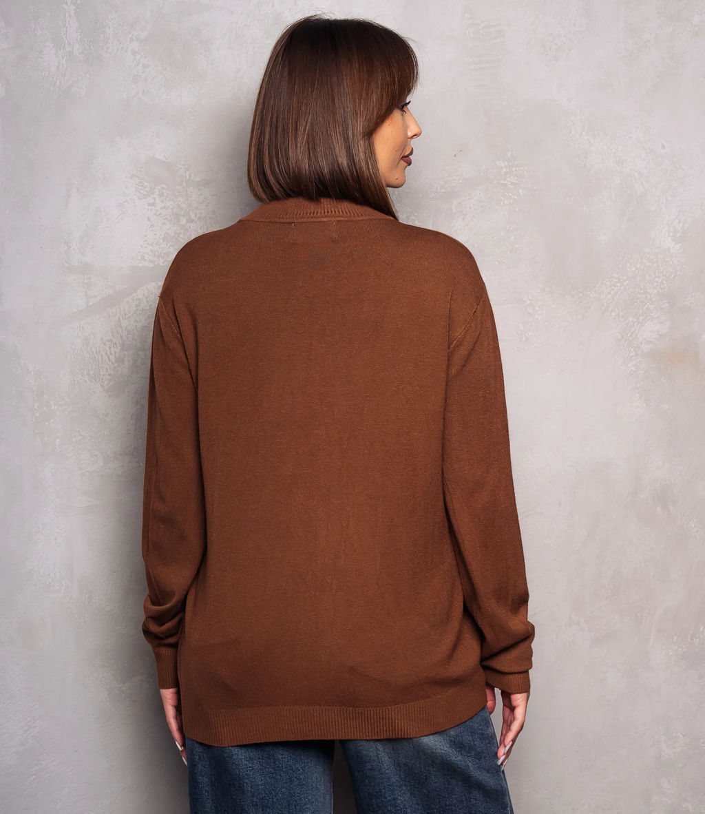 Водолазка #ОКТ07, шоколадный
