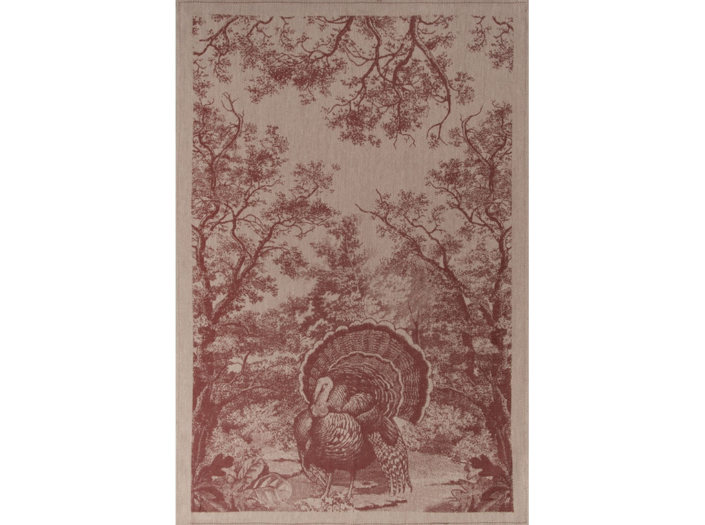 01с-78ЯК 50*76 Полотенце "Лесная индюшка" бежевый/коричневый