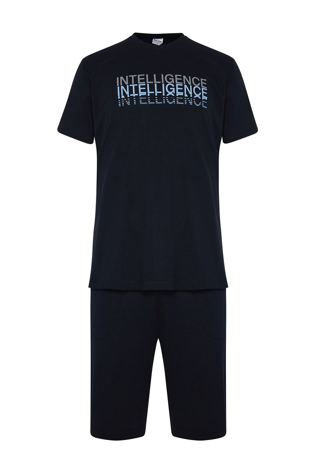 TRENDYOL MAN Gri Regular Fit Bisiklet Yaka Orme Sortlu Pijama Tak?m? TMNSS24PT00046 - Trendyolmilla фото 7