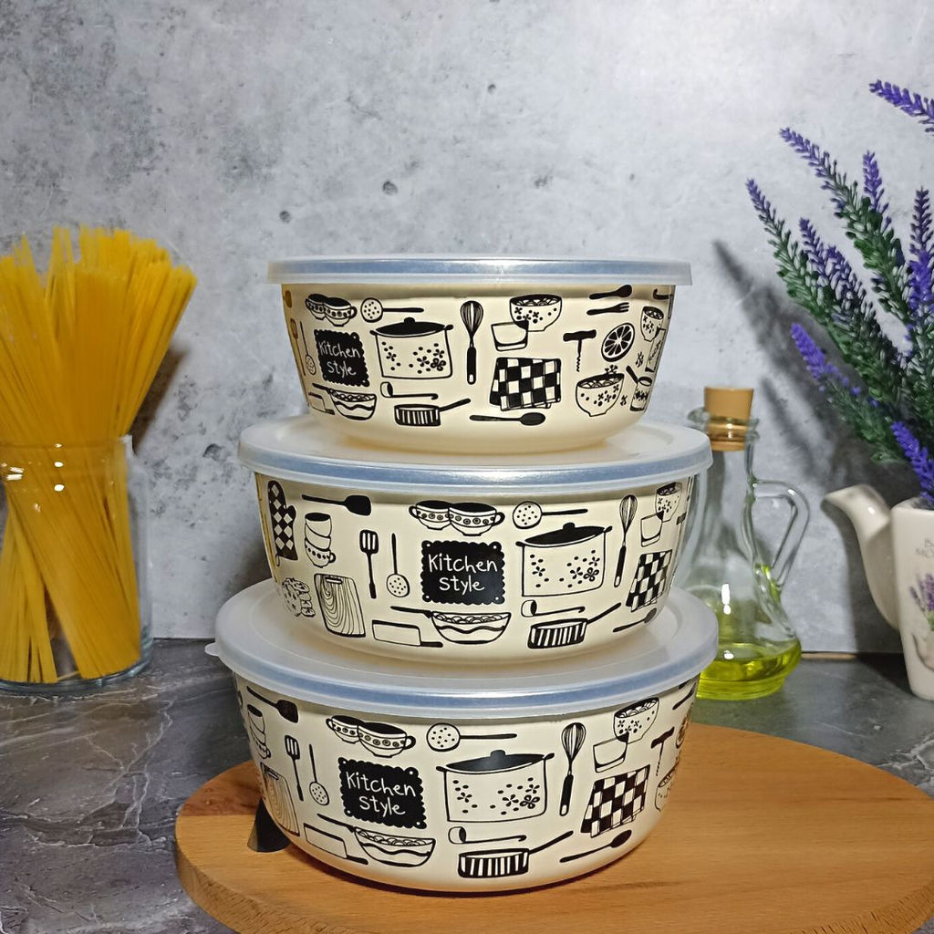 Набор из 3 предметов.№47 Стиль кухни, слоновая кость, 1DM47PL - Стальэмаль фото 2