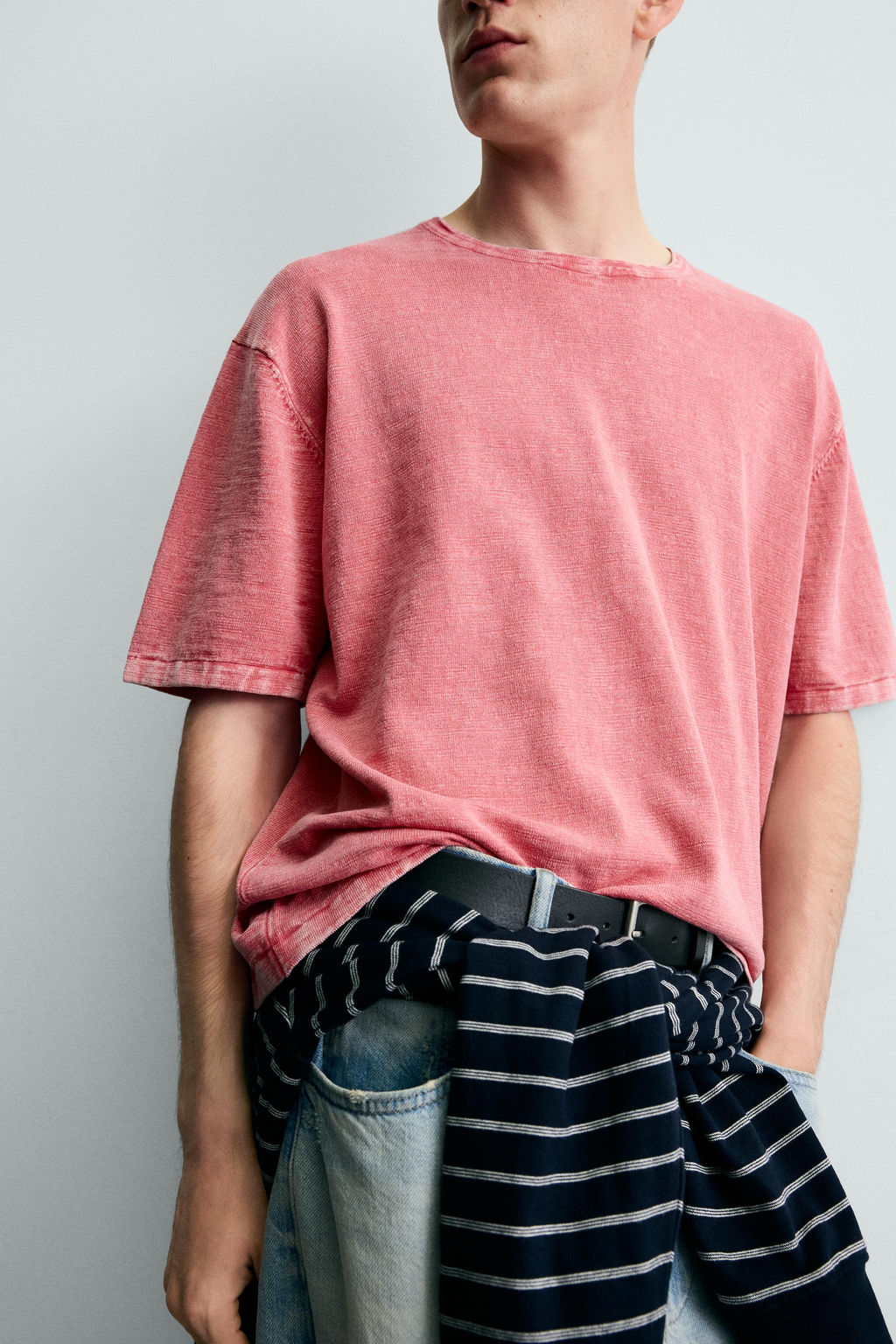 CAMISETA PUNTO ESTRUCTURA FLAM? / Rosa - Zara фото 5