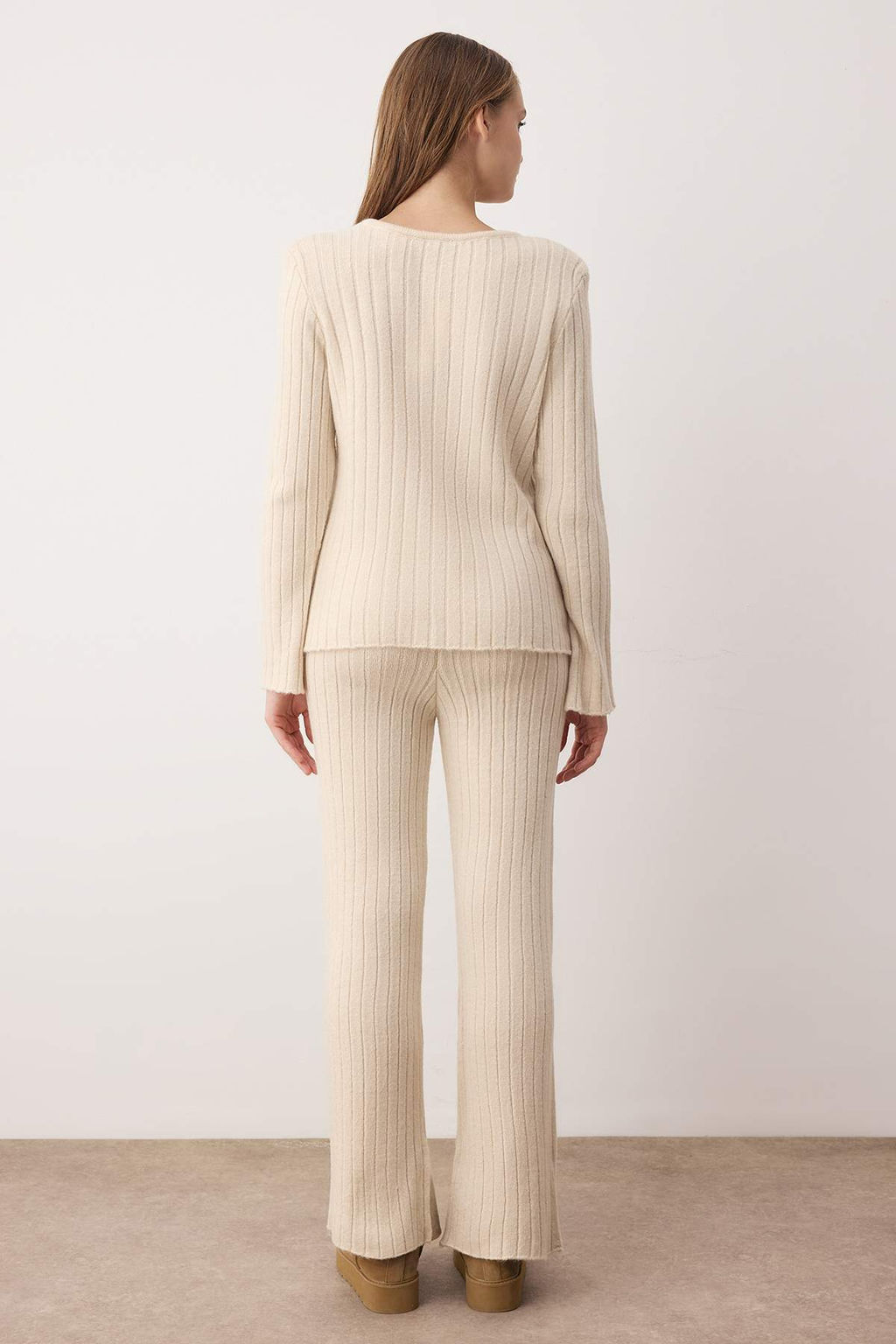 Tas Yumusak Dokulu Kazak-Pantolon Triko Alt-Ust Tak?m TWOAW26AU00004