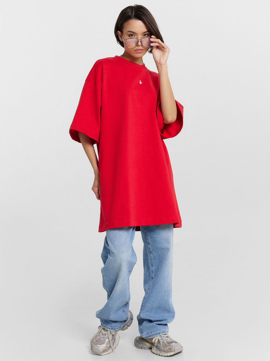 Футболка Mark Formelle x Ольга Бузова красная с надписью "Если нужно объяснять, то не нужно объяснять"