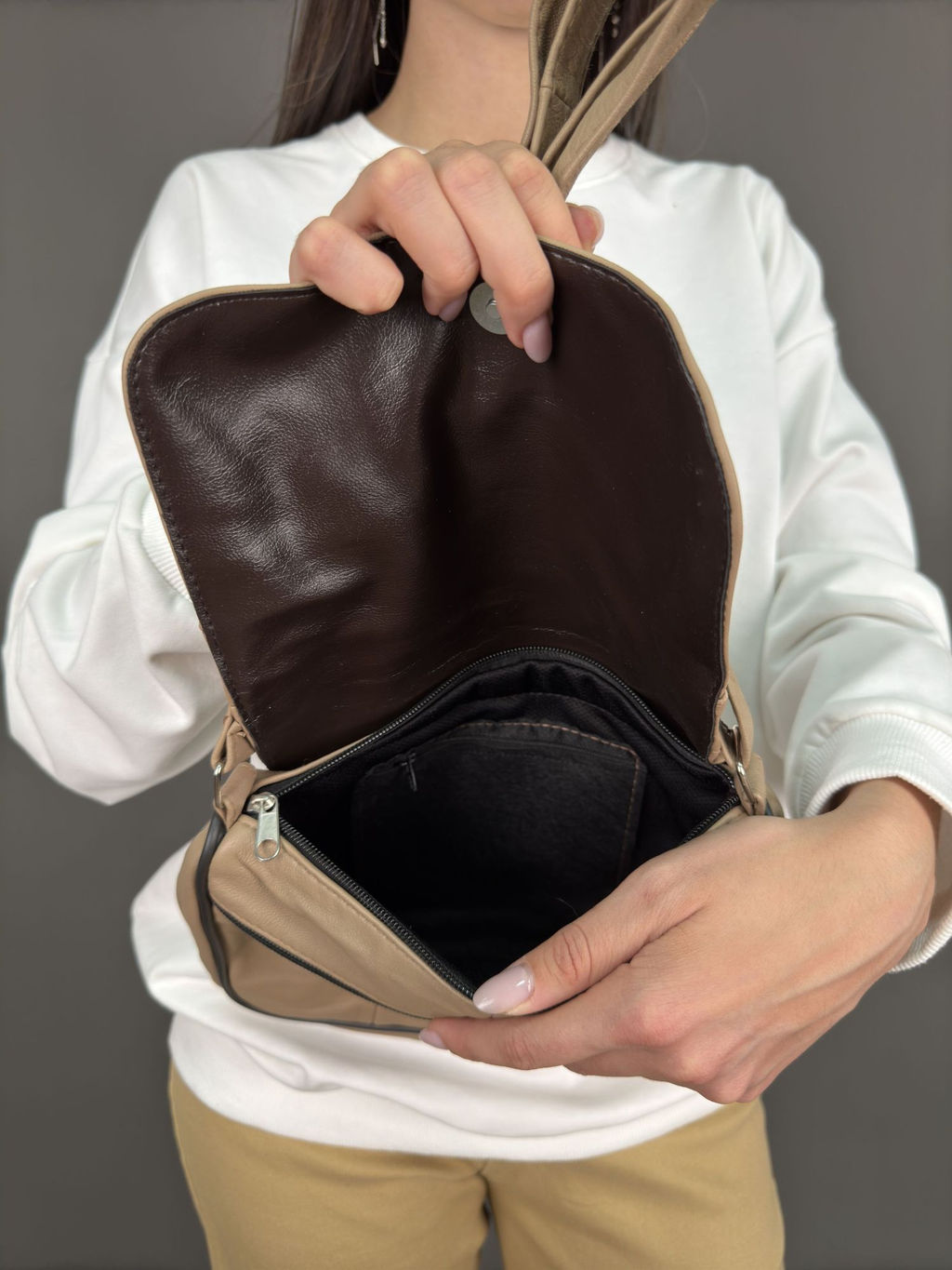 Сумка женская из телячьей кожи