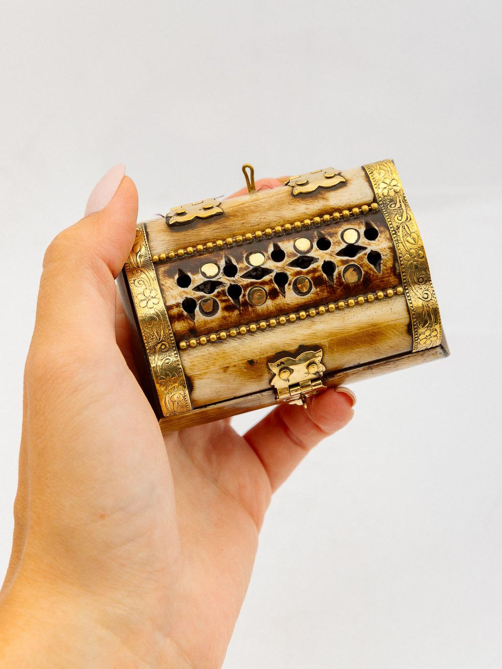 Шкатулка с инкрустацией (кость) №Шк123/2 2шт/уп - Ганг фото 4