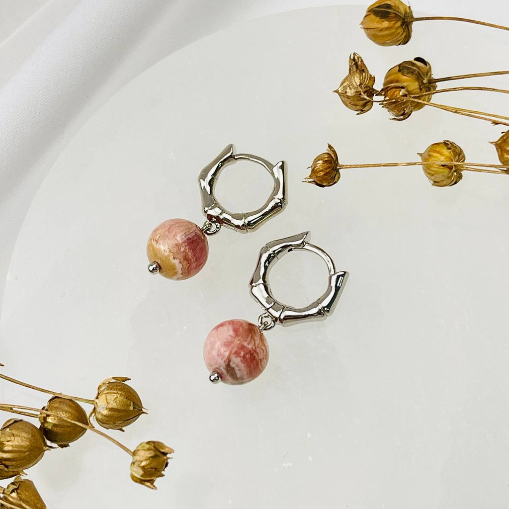 Серьги из Родохрозита