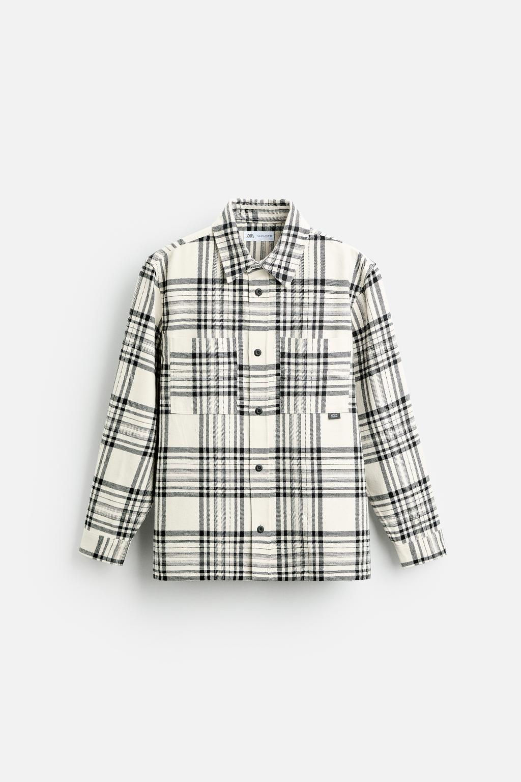 CHECKED FLANNEL SHIRT - Zara фото 24